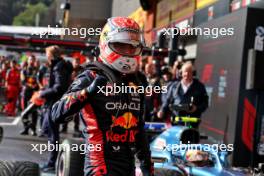 Race winner Max Verstappen (NLD) Red Bull Racing celebrates in Sprint parc ferme. 29.07.2023. Formula 1 World Championship, Rd 13, Belgian Grand Prix, Spa Francorchamps, Belgium, Sprint Day.