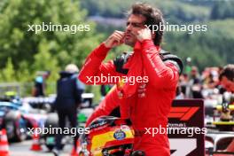 Third placed Carlos Sainz Jr (ESP) Ferrari in Sprint Qualifying parc ferme. 29.07.2023. Formula 1 World Championship, Rd 13, Belgian Grand Prix, Spa Francorchamps, Belgium, Sprint Day.