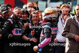 Pierre Gasly (FRA) Alpine F1 Team celebrates his third position in Sprint parc ferme with the team. 29.07.2023. Formula 1 World Championship, Rd 13, Belgian Grand Prix, Spa Francorchamps, Belgium, Sprint Day.