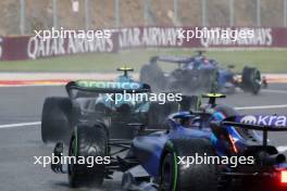 Fernando Alonso (ESP) Aston Martin F1 Team AMR23 leaves the pits. 29.07.2023. Formula 1 World Championship, Rd 13, Belgian Grand Prix, Spa Francorchamps, Belgium, Sprint Day.