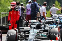 Charles Leclerc (MON) Ferrari in Sprint Qualifying parc ferme. 29.07.2023. Formula 1 World Championship, Rd 13, Belgian Grand Prix, Spa Francorchamps, Belgium, Sprint Day.