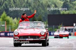 Charles Leclerc (MON) Ferrari on the drivers' parade. 30.07.2023. Formula 1 World Championship, Rd 13, Belgian Grand Prix, Spa Francorchamps, Belgium, Race Day.