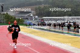 Pierre Gasly (FRA) Alpine F1 Team - Run for Anthoine Hubert. 27.07.2023. Formula 1 World Championship, Rd 13, Belgian Grand Prix, Spa Francorchamps, Belgium, Preparation Day.