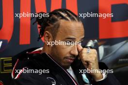 Lewis Hamilton (GBR) Mercedes AMG F1 in the FIA Press Conference. 27.07.2023. Formula 1 World Championship, Rd 13, Belgian Grand Prix, Spa Francorchamps, Belgium, Preparation Day.