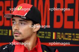 Charles Leclerc (MON) Ferrari in the FIA Press Conference. 27.07.2023. Formula 1 World Championship, Rd 13, Belgian Grand Prix, Spa Francorchamps, Belgium, Preparation Day.