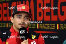 Charles Leclerc (MON) Ferrari in the FIA Press Conference. 27.07.2023. Formula 1 World Championship, Rd 13, Belgian Grand Prix, Spa Francorchamps, Belgium, Preparation Day.