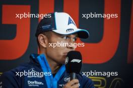 Alexander Albon (THA) Williams Racing in the FIA Press Conference. 27.07.2023. Formula 1 World Championship, Rd 13, Belgian Grand Prix, Spa Francorchamps, Belgium, Preparation Day.