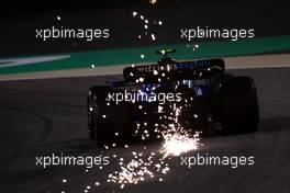 Logan Sargeant (USA) Williams Racing FW45 sends sparks flying. 03.03.2023. Formula 1 World Championship, Rd 1, Bahrain Grand Prix, Sakhir, Bahrain, Practice Day