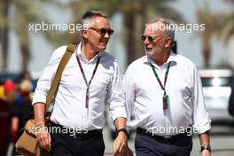 (L to R): Martin Whitmarsh (GBR) Aston Martin F1 Team Group Chief Executive Officer with Didier Coton (BEL) Driver Manager.  03.03.2023. Formula 1 World Championship, Rd 1, Bahrain Grand Prix, Sakhir, Bahrain, Practice Day