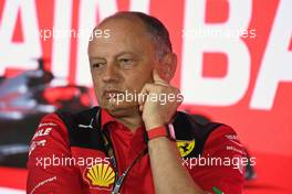 Frederic Vasseur (FRA) Ferrari Team Principal in the FIA Press Conference. 03.03.2023. Formula 1 World Championship, Rd 1, Bahrain Grand Prix, Sakhir, Bahrain, Practice Day
