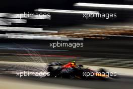 Sergio Perez (MEX) Red Bull Racing RB19 sends sparks flying. 03.03.2023. Formula 1 World Championship, Rd 1, Bahrain Grand Prix, Sakhir, Bahrain, Practice Day