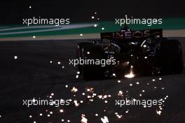 Lewis Hamilton (GBR) Mercedes AMG F1 W14 sends sparks flying. 03.03.2023. Formula 1 World Championship, Rd 1, Bahrain Grand Prix, Sakhir, Bahrain, Practice Day