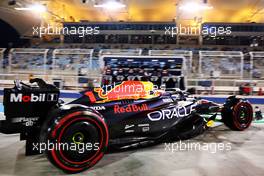 Max Verstappen (NLD) Red Bull Racing RB19 leaves the pits. 03.03.2023. Formula 1 World Championship, Rd 1, Bahrain Grand Prix, Sakhir, Bahrain, Practice Day