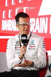 Mike Elliot (GBR) Mercedes AMG F1 Technology Director in the FIA Press Conference. 03.03.2023. Formula 1 World Championship, Rd 1, Bahrain Grand Prix, Sakhir, Bahrain, Practice Day