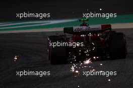 Zhou Guanyu (CHN) Alfa Romeo F1 Team C43 sends sparks flying. 03.03.2023. Formula 1 World Championship, Rd 1, Bahrain Grand Prix, Sakhir, Bahrain, Practice Day