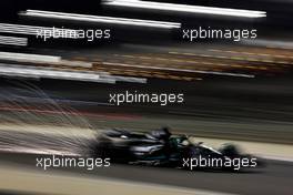 George Russell (GBR) Mercedes AMG F1 W14 sends sparks flying. 03.03.2023. Formula 1 World Championship, Rd 1, Bahrain Grand Prix, Sakhir, Bahrain, Practice Day