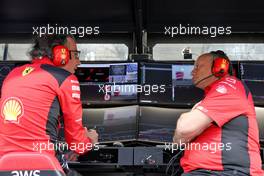 (L to R): Laurent Mekies (FRA) Ferrari Sporting Director with Frederic Vasseur (FRA) Ferrari Team Principal. 05.03.2023. Formula 1 World Championship, Rd 1, Bahrain Grand Prix, Sakhir, Bahrain, Race Day.