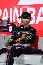 Max Verstappen (NLD) Red Bull Racing in the post race FIA Press Conference. 05.03.2023. Formula 1 World Championship, Rd 1, Bahrain Grand Prix, Sakhir, Bahrain, Race Day.