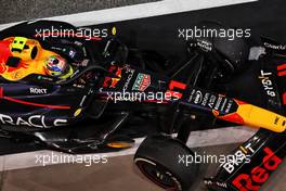 Sergio Perez (MEX) Red Bull Racing RB19 in parc ferme. 05.03.2023. Formula 1 World Championship, Rd 1, Bahrain Grand Prix, Sakhir, Bahrain, Race Day.