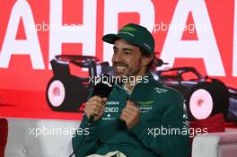 Fernando Alonso (ESP) Aston Martin F1 Team in the post race FIA Press Conference. 05.03.2023. Formula 1 World Championship, Rd 1, Bahrain Grand Prix, Sakhir, Bahrain, Race Day.