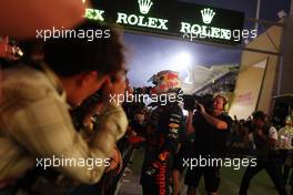 Race winner Max Verstappen (NLD) Red Bull Racing celebrates in parc ferme. 05.03.2023. Formula 1 World Championship, Rd 1, Bahrain Grand Prix, Sakhir, Bahrain, Race Day.