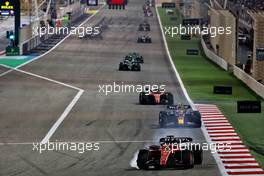 Charles Leclerc (MON) Ferrari SF-23 locks up under braking. 05.03.2023. Formula 1 World Championship, Rd 1, Bahrain Grand Prix, Sakhir, Bahrain, Race Day.