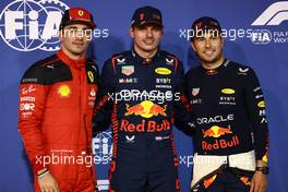 Pole Position for Max Verstappen (NLD) Red Bull Racing RB19, 2nd for Sergio Perez (MEX) Red Bull Racing and 3rd for Charles Leclerc (MON) Ferrari. 04.03.2023. Formula 1 World Championship, Rd 1, Bahrain Grand Prix, Sakhir, Bahrain, Qualifying Day.