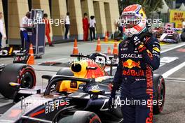 Max Verstappen (NLD) Red Bull Racing RB19 celebrates his pole position in qualifying parc ferme. 04.03.2023. Formula 1 World Championship, Rd 1, Bahrain Grand Prix, Sakhir, Bahrain, Qualifying Day.