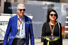 (L to R): Piero Ferrari (ITA) Ferrari Vice-President with his wife Romina Gingasu (ROM). 04.03.2023. Formula 1 World Championship, Rd 1, Bahrain Grand Prix, Sakhir, Bahrain, Qualifying Day.