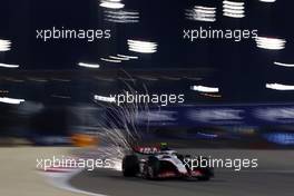 Nico Hulkenberg (GER) Haas VF-23 sends sparks flying. 04.03.2023. Formula 1 World Championship, Rd 1, Bahrain Grand Prix, Sakhir, Bahrain, Qualifying Day.