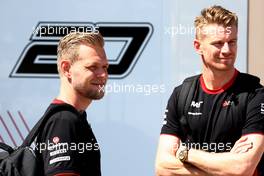(L to R): Kevin Magnussen (DEN) Haas F1 Team with team mate Nico Hulkenberg (GER) Haas F1 Team. 02.03.2023. Formula 1 World Championship, Rd 1, Bahrain Grand Prix, Sakhir, Bahrain, Preparation Day.