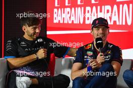 (L to R): Pierre Gasly (FRA) Alpine F1 Team and Max Verstappen (NLD) Red Bull Racing in the FIA Press Conference. 02.03.2023. Formula 1 World Championship, Rd 1, Bahrain Grand Prix, Sakhir, Bahrain, Preparation Day.