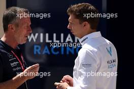 (L to R): Dave Worner (GBR) Williams Racing Interim Technical Director with James Vowles (GBR) Williams Racing Team Principal. 02.03.2023. Formula 1 World Championship, Rd 1, Bahrain Grand Prix, Sakhir, Bahrain, Preparation Day.