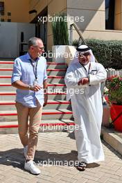 (L to R): Stefano Domenicali (ITA) Formula One President and CEO with Crown Prince Shaikh Salman bin Isa Hamad Al Khalifa (BRN). 02.03.2023. Formula 1 World Championship, Rd 1, Bahrain Grand Prix, Sakhir, Bahrain, Preparation Day.