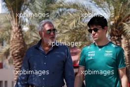 (L to R): Lawrence Stroll (CDN) Aston Martin F1 Team Investor with his son Lance Stroll (CDN) Aston Martin F1 Team. 02.03.2023. Formula 1 World Championship, Rd 1, Bahrain Grand Prix, Sakhir, Bahrain, Preparation Day.