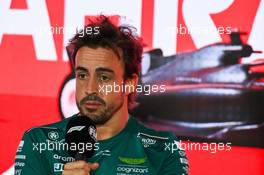 Fernando Alonso (ESP) Aston Martin F1 Team in the FIA Press Conference. 02.03.2023. Formula 1 World Championship, Rd 1, Bahrain Grand Prix, Sakhir, Bahrain, Preparation Day.
