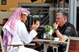 (L to R): Sheikh Salman bin Isa Al-Khalifa (BRN) Chief Executive of Bahrain International Circuit with Otmar Szafnauer (USA) Alpine F1 Team, Team Principal. 02.03.2023. Formula 1 World Championship, Rd 1, Bahrain Grand Prix, Sakhir, Bahrain, Preparation Day.