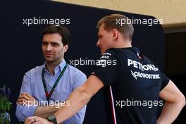 (L to R): Jerome d'Ambrosio (BEL) with Mick Schumacher (GER) Mercedes AMG F1 Reserve Driver. 02.03.2023. Formula 1 World Championship, Rd 1, Bahrain Grand Prix, Sakhir, Bahrain, Preparation Day.