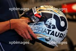The helmet of Daniel Ricciardo (AUS) AlphaTauri. 03.11.2023. Formula 1 World Championship, Rd 21, Brazilian Grand Prix, Sao Paulo, Brazil, Qualifying Day.