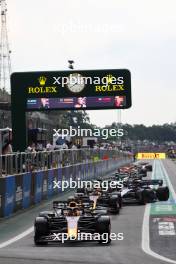 Max Verstappen (NLD) Red Bull Racing RB19 leaves the pits. 03.11.2023. Formula 1 World Championship, Rd 21, Brazilian Grand Prix, Sao Paulo, Brazil, Qualifying Day.