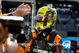 Lando Norris (GBR) McLaren celebrates his second position in parc ferme. 05.11.2023. Formula 1 World Championship, Rd 21, Brazilian Grand Prix, Sao Paulo, Brazil, Race Day.