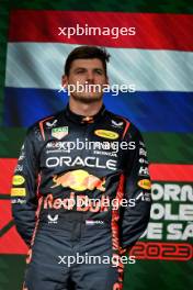 Race winner Max Verstappen (NLD) Red Bull Racing on the podium. 05.11.2023. Formula 1 World Championship, Rd 21, Brazilian Grand Prix, Sao Paulo, Brazil, Race Day.