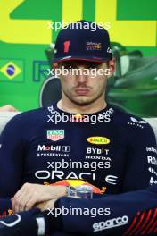Max Verstappen (NLD) Red Bull Racing in the post Sprint FIA Press Conference. 04.11.2023. Formula 1 World Championship, Rd 21, Brazilian Grand Prix, Sao Paulo, Brazil, Sprint Day.