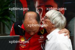 (L to R): Frederic Vasseur (FRA) Ferrari Team Principal with Bernie Ecclestone (GBR). 05.11.2023. Formula 1 World Championship, Rd 21, Brazilian Grand Prix, Sao Paulo, Brazil, Race Day.