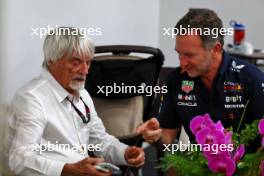 (L to R): Bernie Ecclestone (GBR) with Christian Horner (GBR) Red Bull Racing Team Principal. 05.11.2023. Formula 1 World Championship, Rd 21, Brazilian Grand Prix, Sao Paulo, Brazil, Race Day.