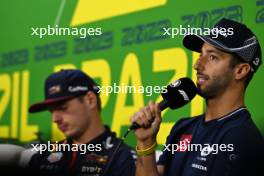 Daniel Ricciardo (AUS) AlphaTauri in the FIA Press Conference. 02.11.2023. Formula 1 World Championship, Rd 21, Brazilian Grand Prix, Sao Paulo, Brazil, Preparation Day.