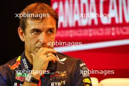 Pierre Wache (FRA) Red Bull Racing Technical Director in the FIA Press Conference. 16.06.2023. Formula 1 World Championship, Rd 9, Canadian Grand Prix, Montreal, Canada, Practice Day.