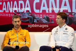 (L to R): Andrea Stella (ITA) McLaren Team Principal; and James Vowles (GBR) Williams Racing Team Principal, in the FIA Press Conference. 16.06.2023. Formula 1 World Championship, Rd 9, Canadian Grand Prix, Montreal, Canada, Practice Day.