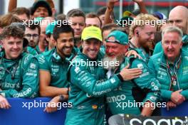 Second placed Fernando Alonso (ESP) Aston Martin F1 Team celebrates in parc ferme with the team. 18.06.2023. Formula 1 World Championship, Rd 9, Canadian Grand Prix, Montreal, Canada, Race Day.