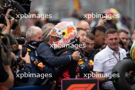 Race winner Max Verstappen (NLD) Red Bull Racing celebrates in parc ferme. 18.06.2023. Formula 1 World Championship, Rd 9, Canadian Grand Prix, Montreal, Canada, Race Day.
